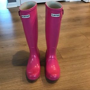 Pink Hunter rain boots